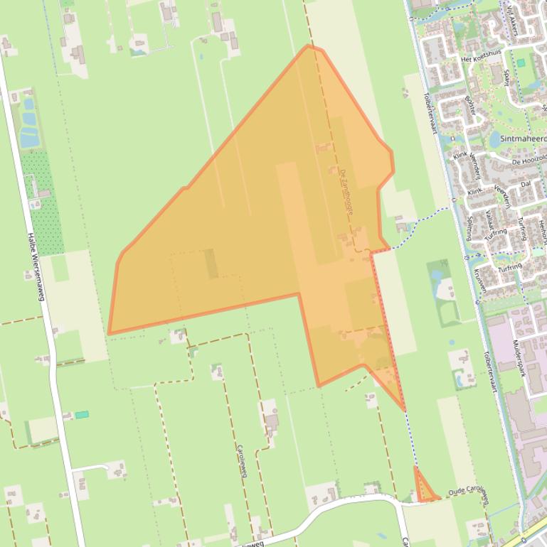 Kaart van postcodegebied 9356VE.