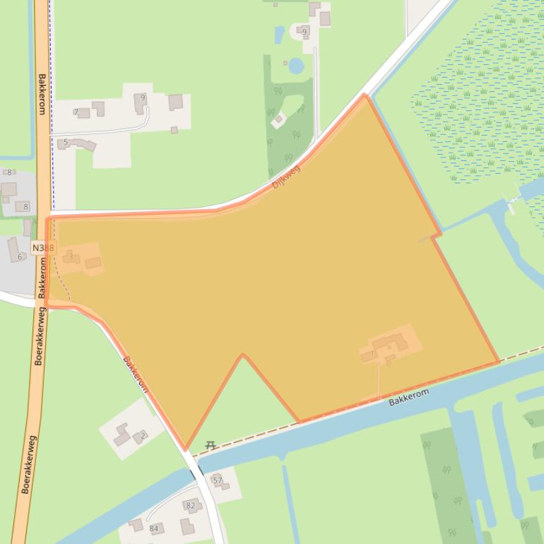 Kaart van postcodegebied 9361TA.