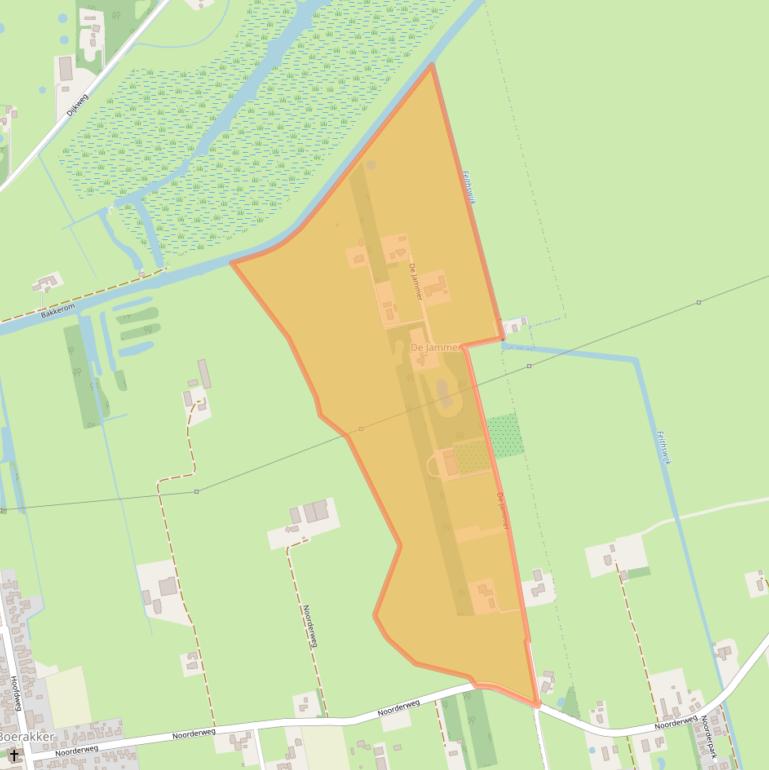 Kaart van postcodegebied 9361TE.