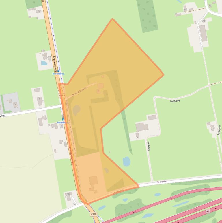 Kaart van postcodegebied 9361TK.