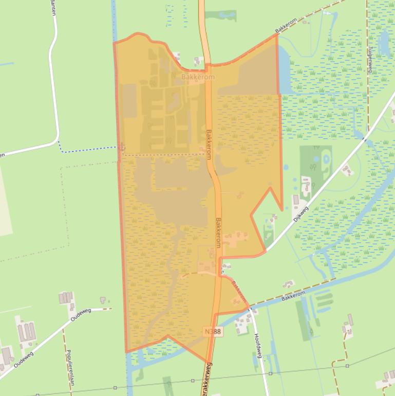 Kaart van postcodegebied 9362VA.