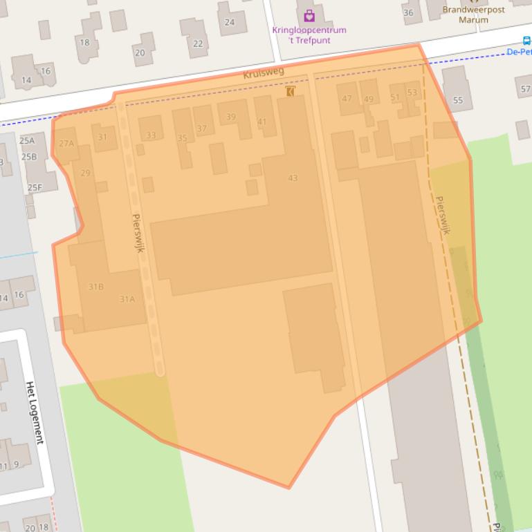 Kaart van postcodegebied 9363AB.