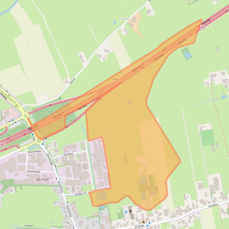 Kaart van postcodegebied 9363AH.