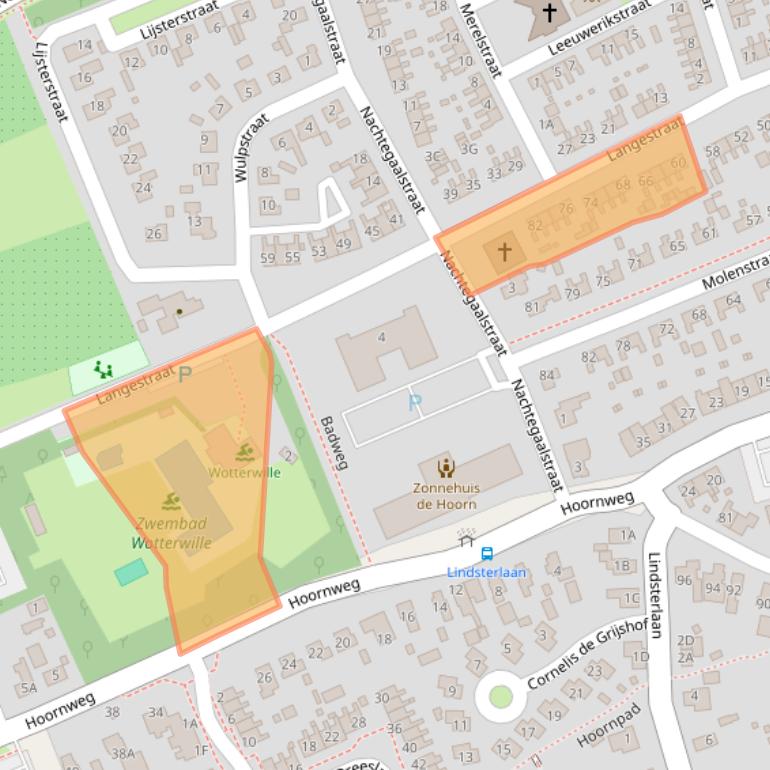 Kaart van postcodegebied 9363BX.