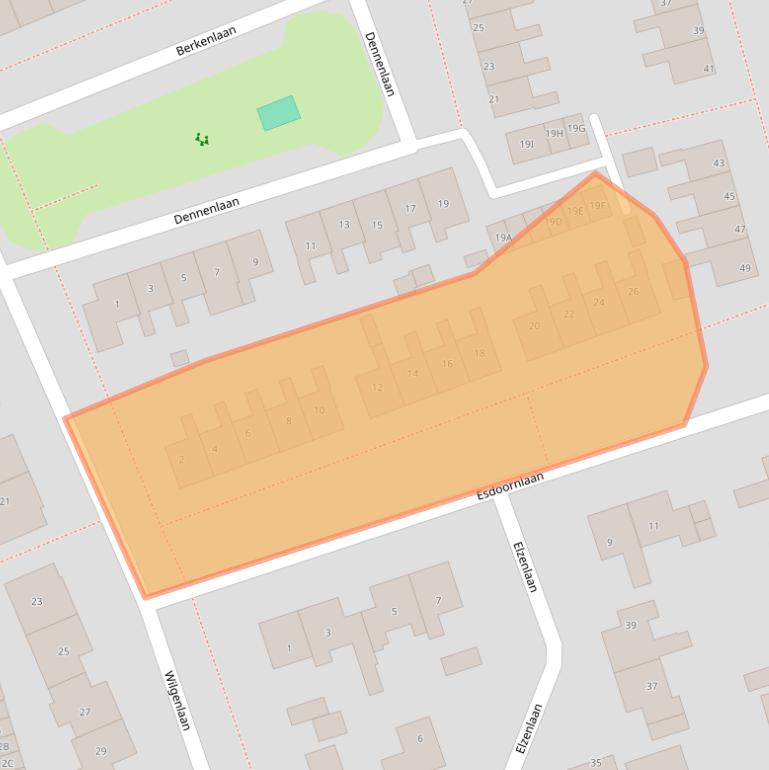 Kaart van postcodegebied 9363CL.