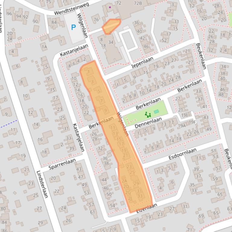 Kaart van postcodegebied 9363CS.