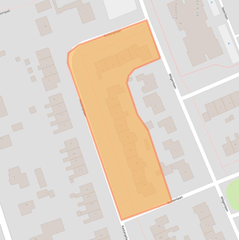 Kaart van postcodegebied 9363CX.