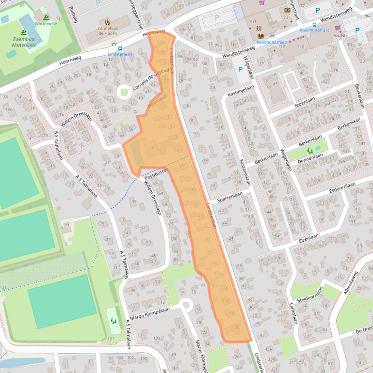 Kaart van postcodegebied 9363EA.