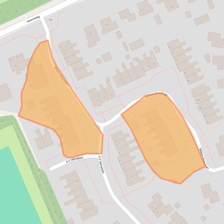 Kaart van postcodegebied 9363EL.
