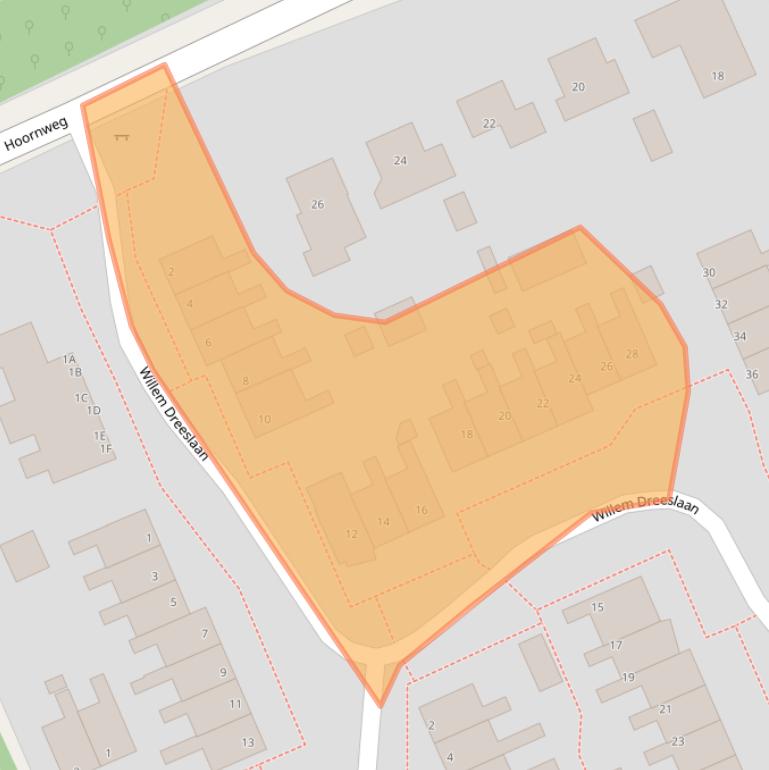 Kaart van postcodegebied 9363EM.