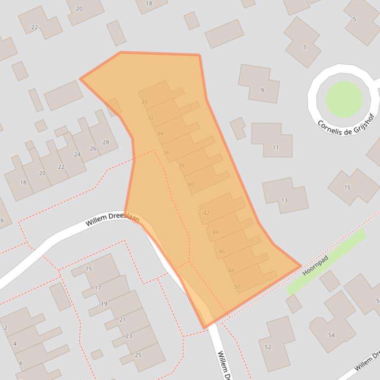 Kaart van postcodegebied 9363EN.