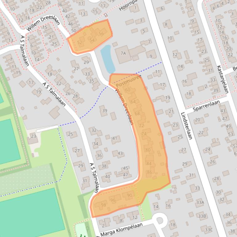 Kaart van postcodegebied 9363ES.