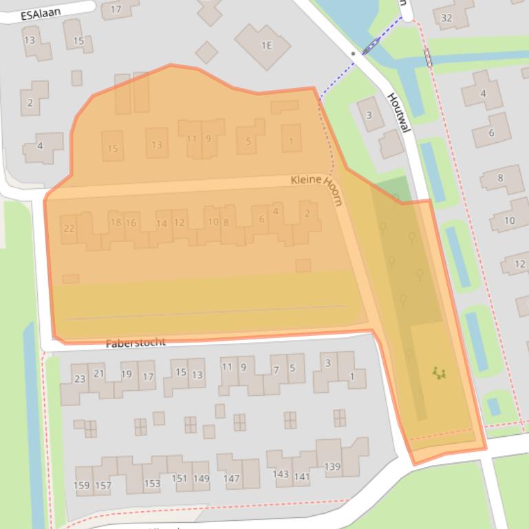 Kaart van postcodegebied 9363EW.