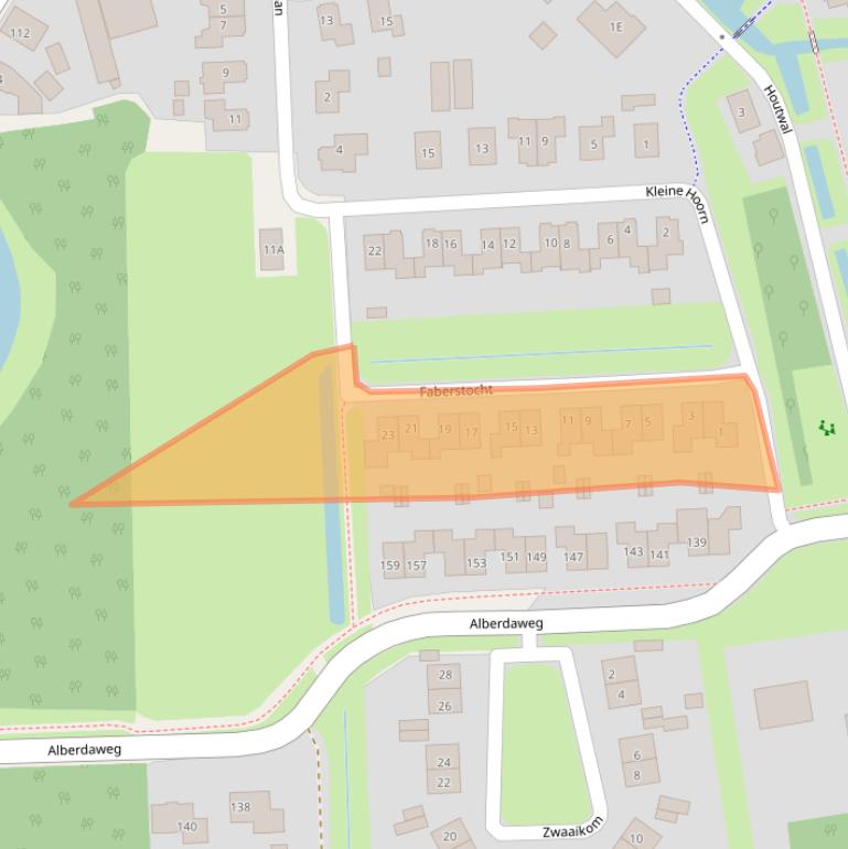 Kaart van postcodegebied 9363EX.