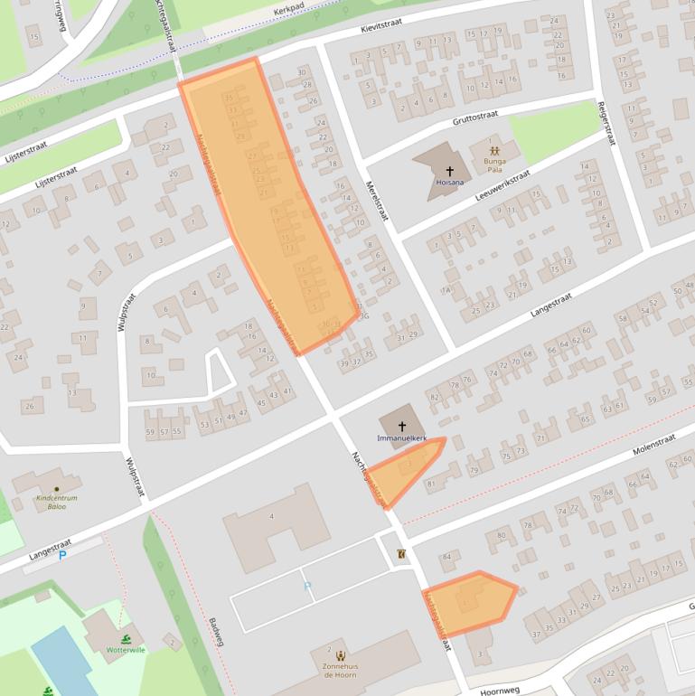 Kaart van postcodegebied 9363GA.