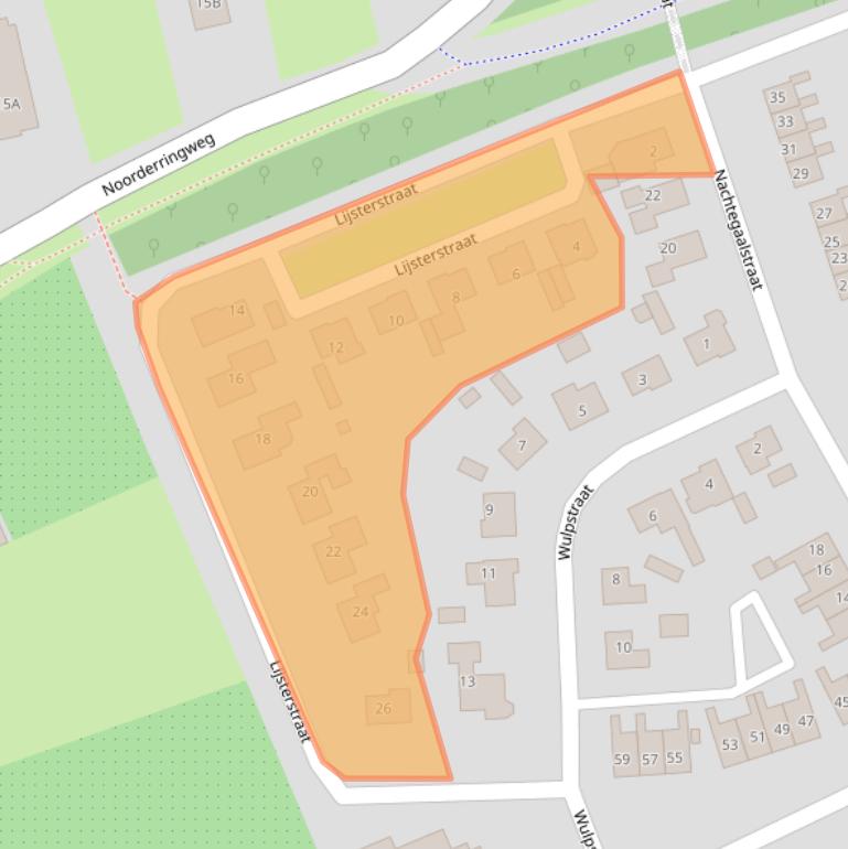 Kaart van postcodegebied 9363GL.