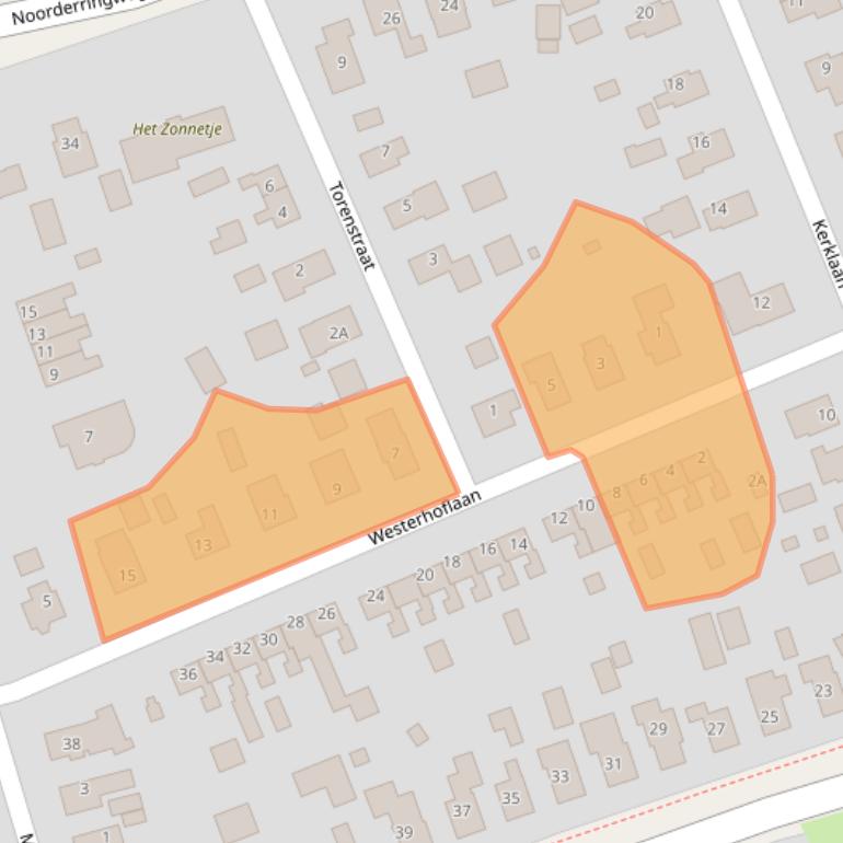 Kaart van postcodegebied 9363GV.