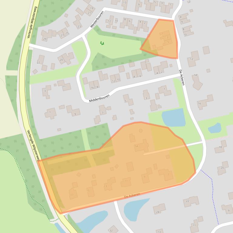 Kaart van postcodegebied 9363HE.