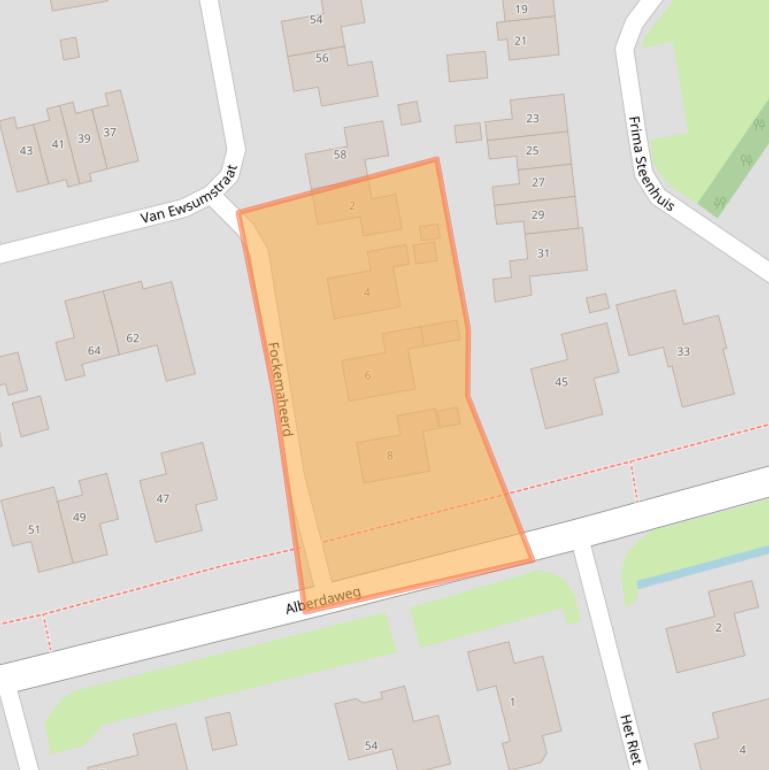 Kaart van postcodegebied 9363JH.