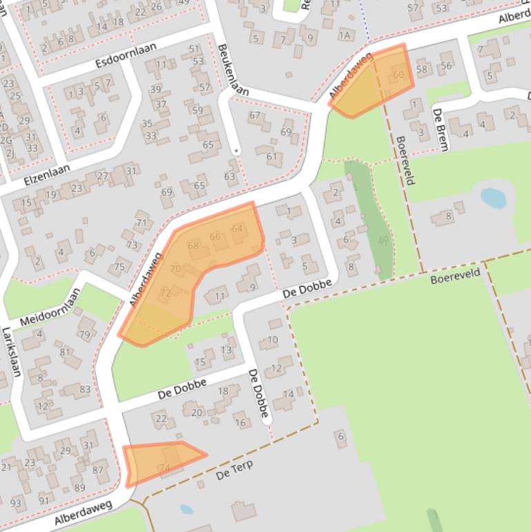 Kaart van postcodegebied 9363JL.