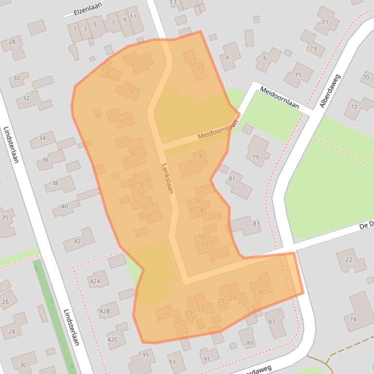 Kaart van postcodegebied 9363JT.