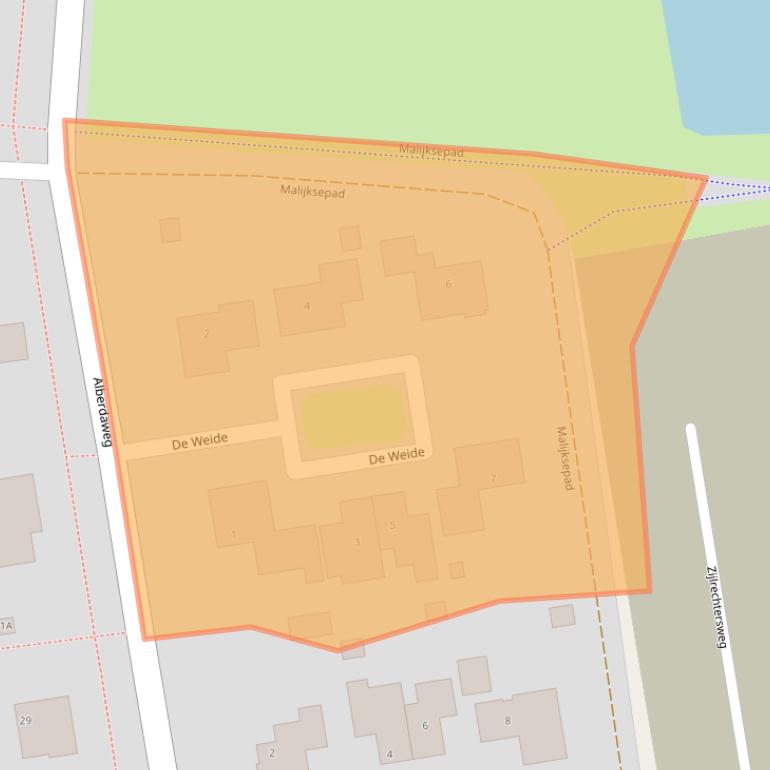 Kaart van postcodegebied 9363KA.