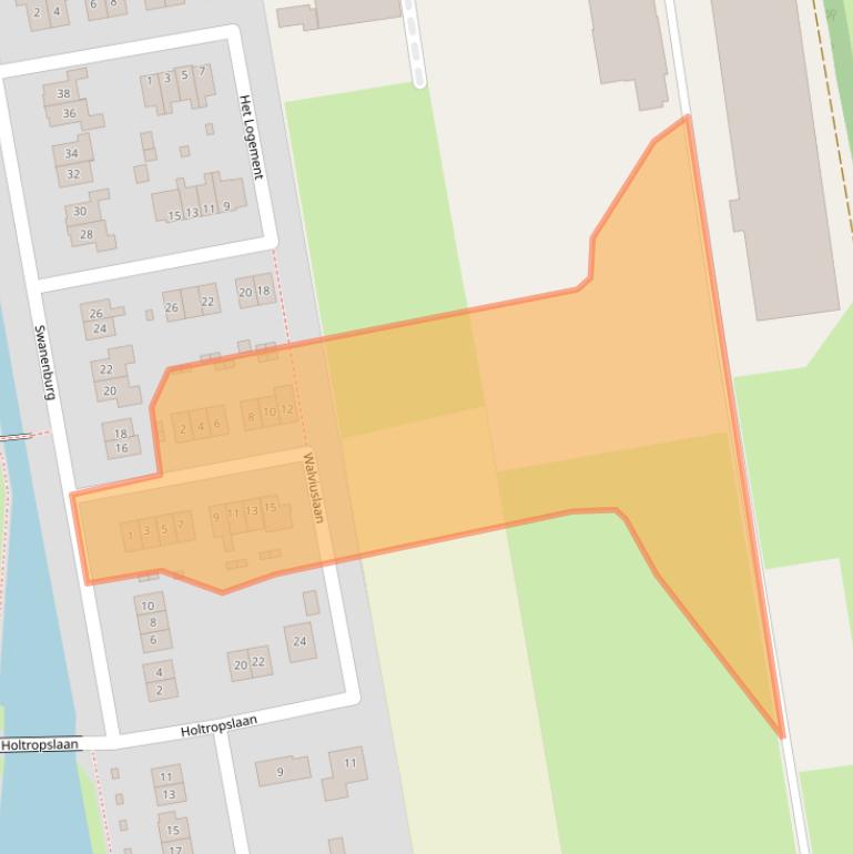 Kaart van postcodegebied 9363KN.