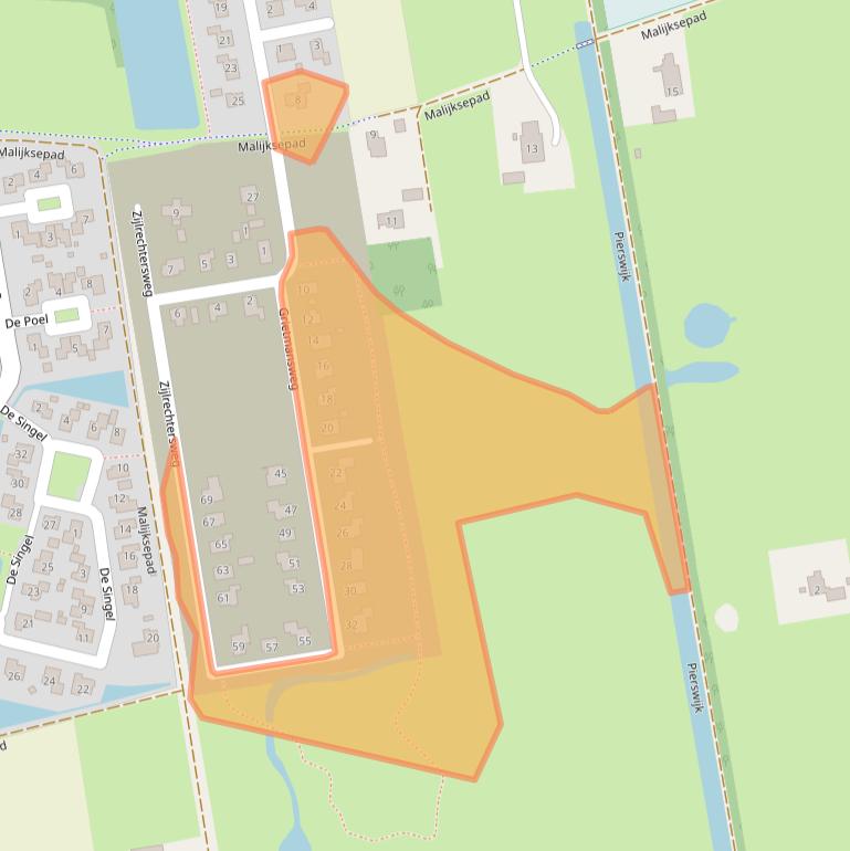 Kaart van postcodegebied 9363KT.