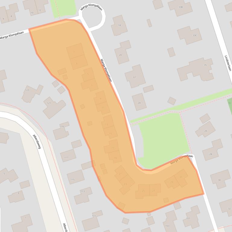 Kaart van postcodegebied 9363LB.