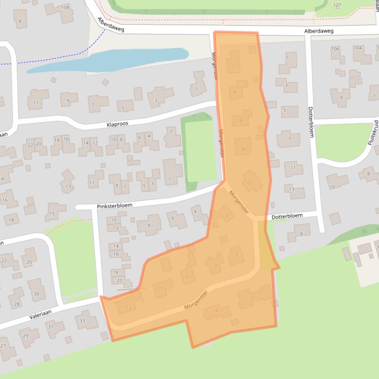 Kaart van postcodegebied 9363LH.