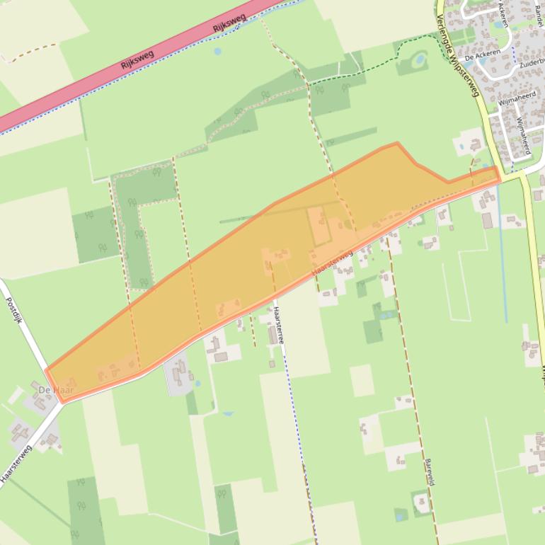 Kaart van postcodegebied 9363VB.