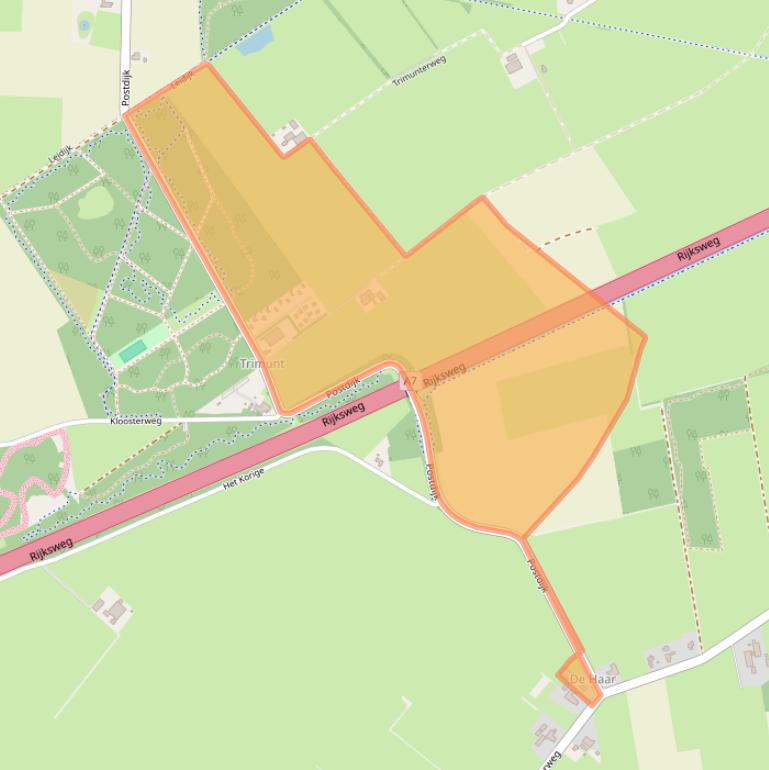 Kaart van postcodegebied 9363VK.