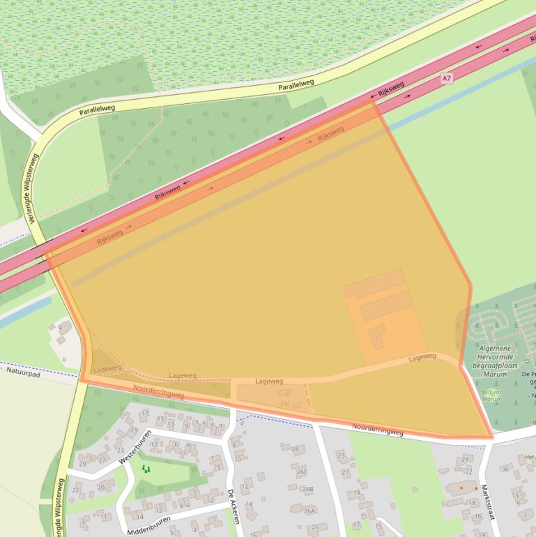 Kaart van postcodegebied 9363VL.