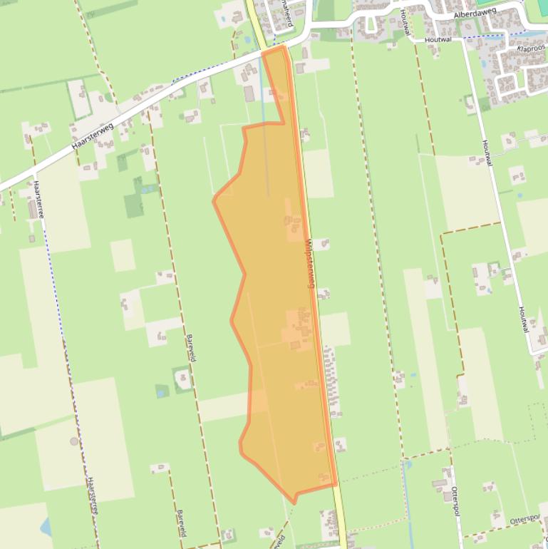 Kaart van postcodegebied 9363VR.