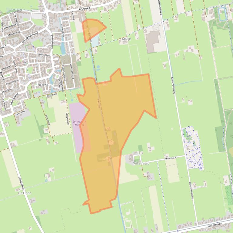 Kaart van postcodegebied 9363XD.