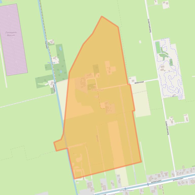 Kaart van postcodegebied 9363XE.