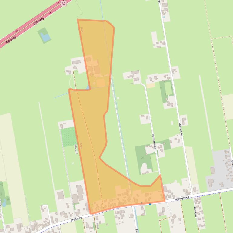 Kaart van postcodegebied 9364PC.