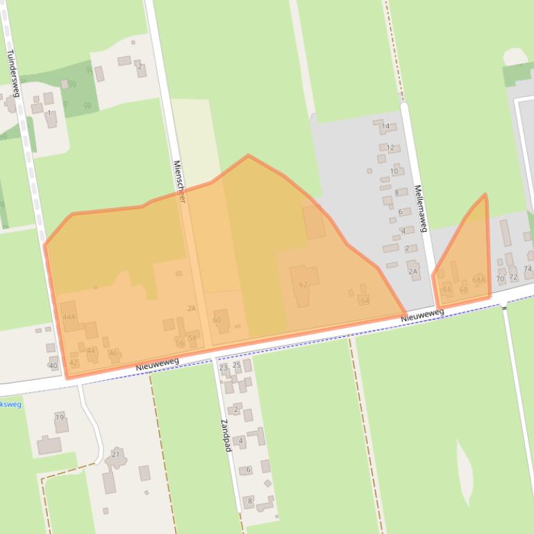 Kaart van postcodegebied 9364PD.