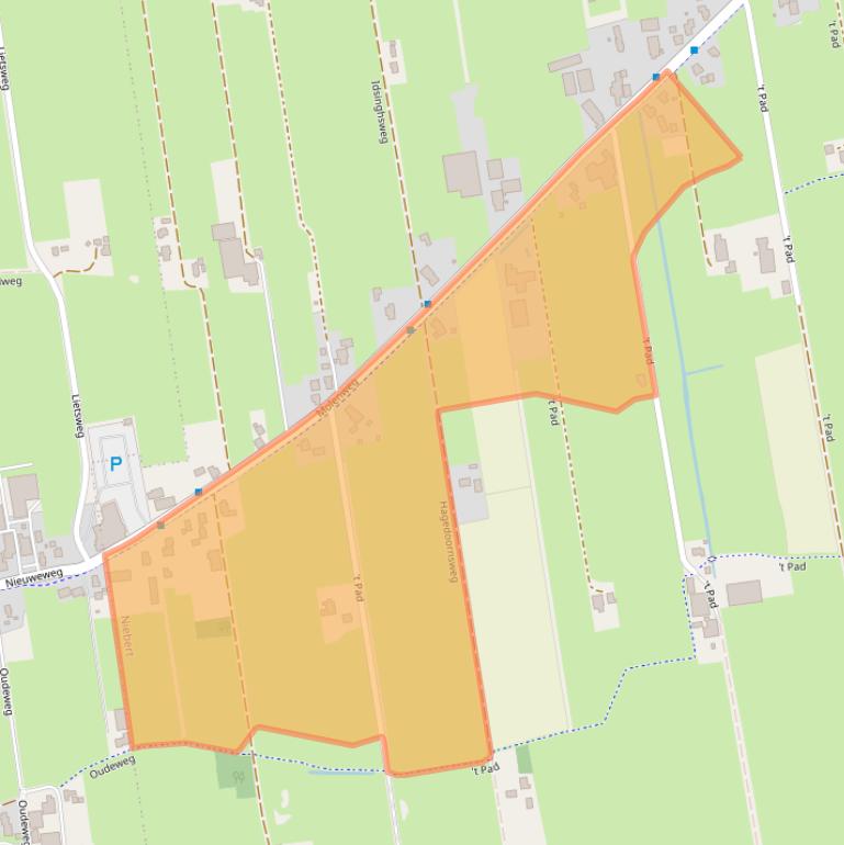 Kaart van postcodegebied 9365PA.