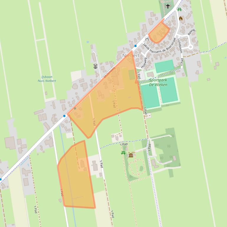 Kaart van postcodegebied 9365PB.