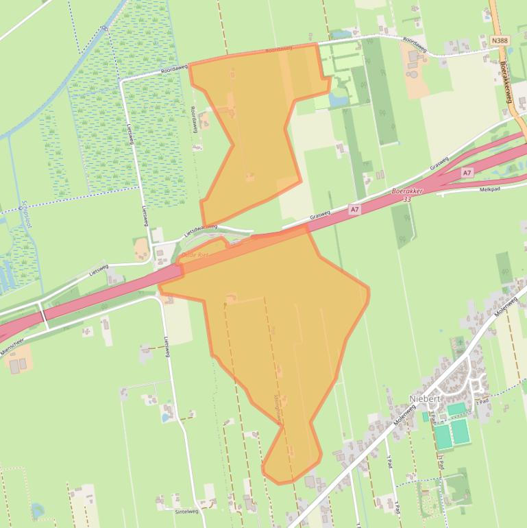 Kaart van postcodegebied 9365PJ.