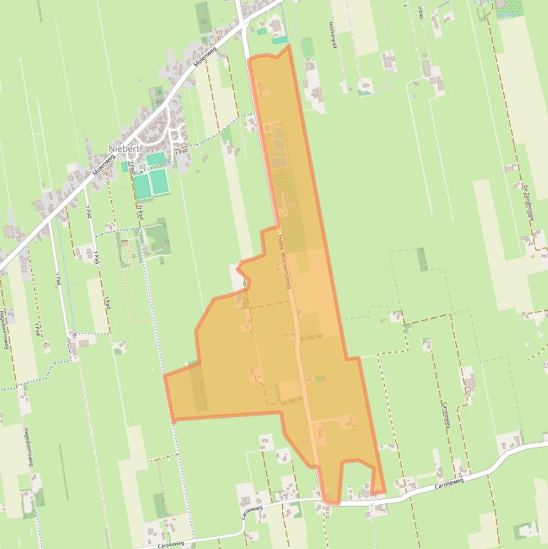 Kaart van postcodegebied 9365TB.