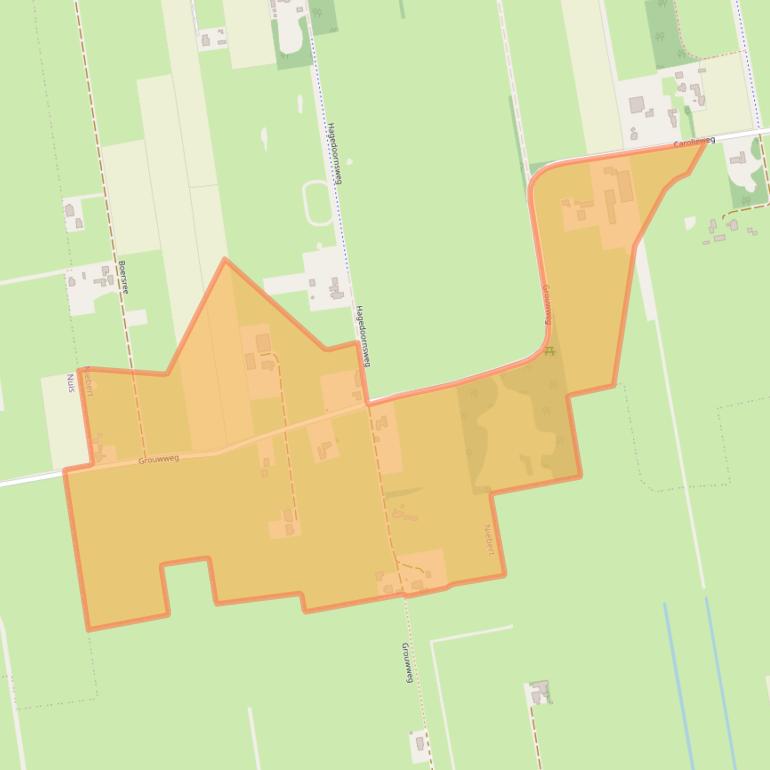 Kaart van postcodegebied 9365TE.