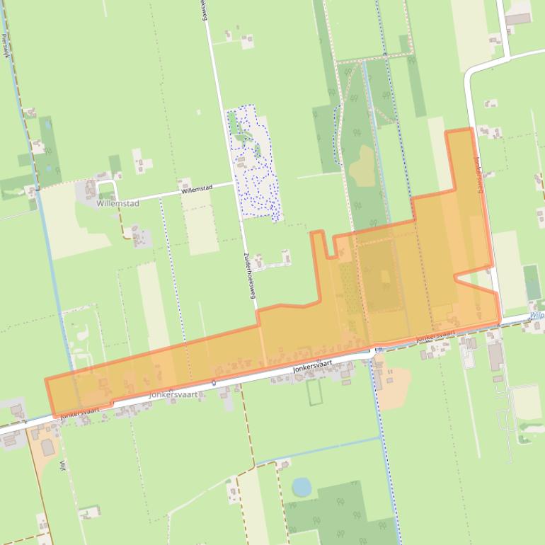 Kaart van postcodegebied 9366TC.