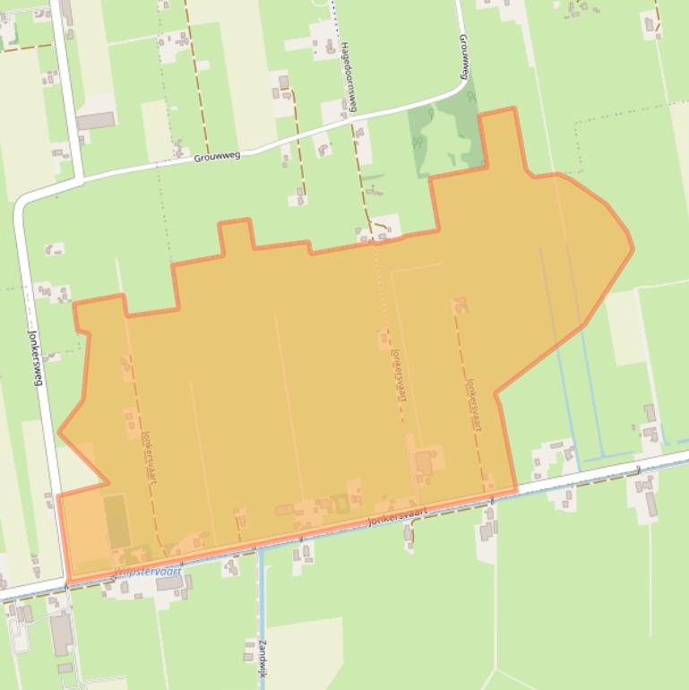 Kaart van postcodegebied 9366TE.