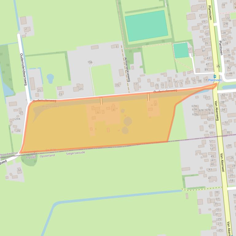 Kaart van postcodegebied 9367PM.