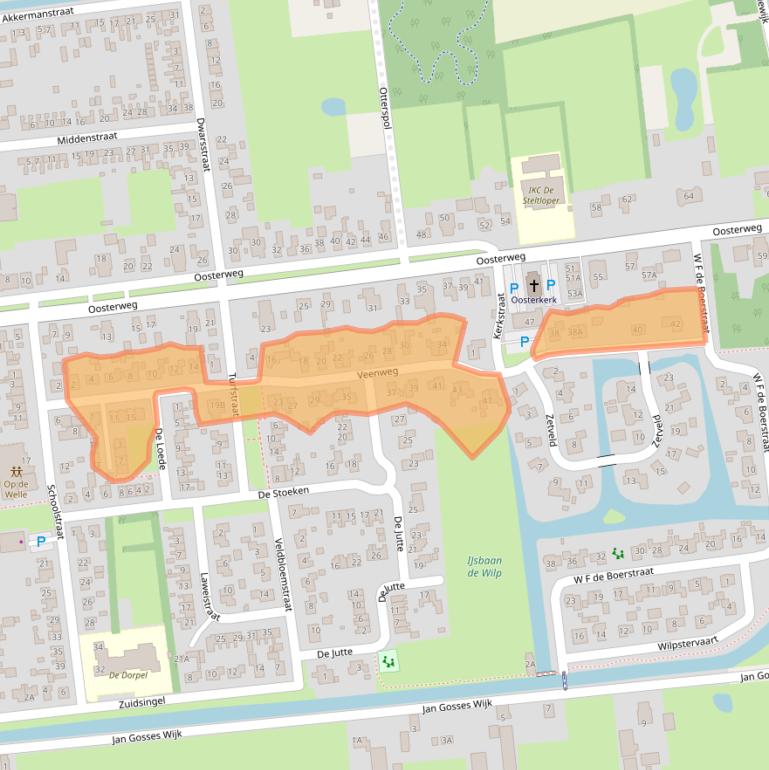 Kaart van postcodegebied 9367RA.