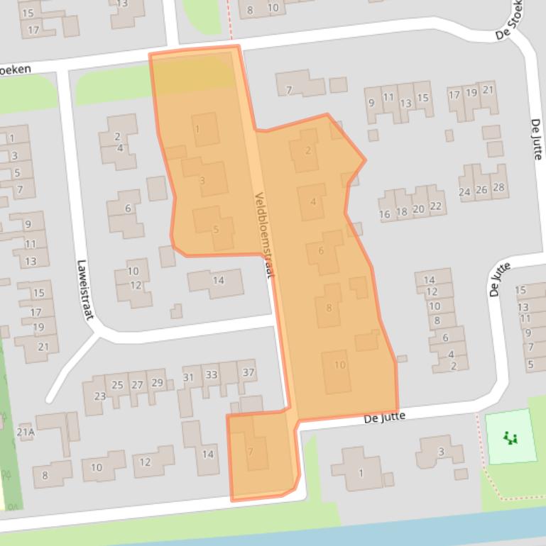 Kaart van postcodegebied 9367RH.