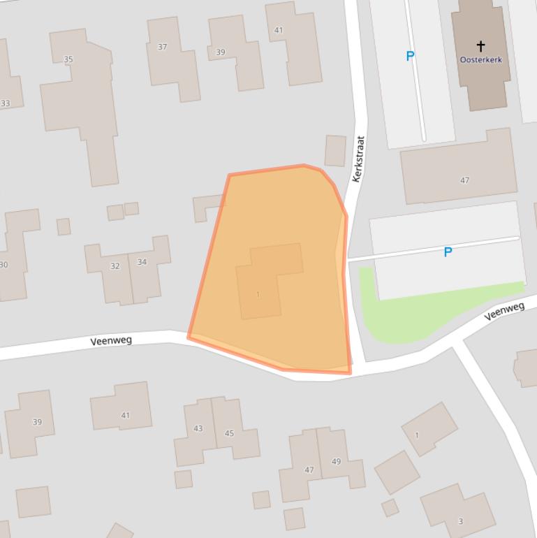 Kaart van postcodegebied 9367RS.