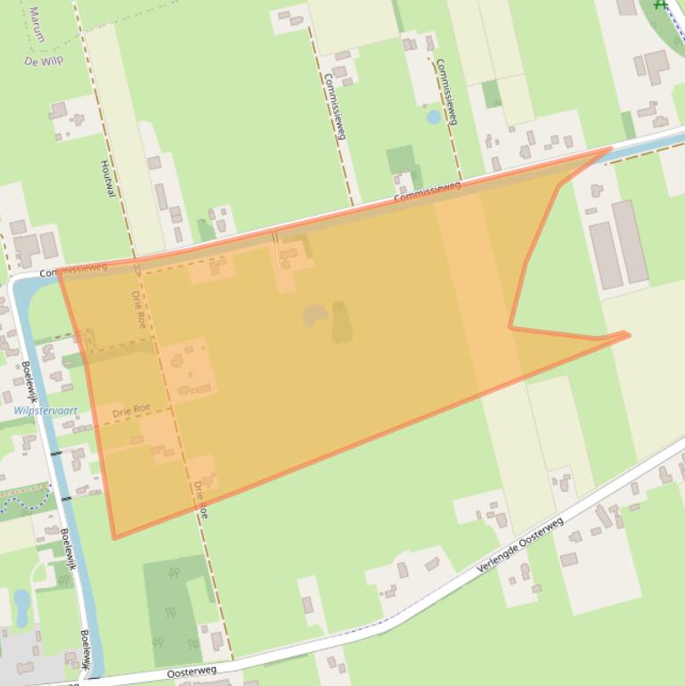 Kaart van postcodegebied 9367TN.